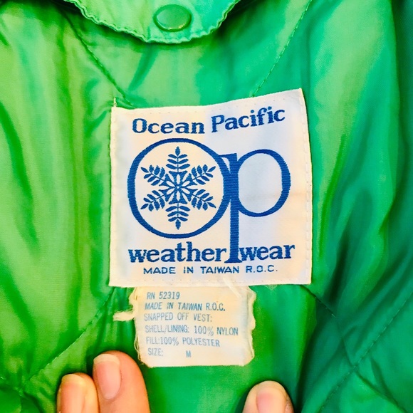 Vintage OP layer jacket green and gray - Picture 2 of 8